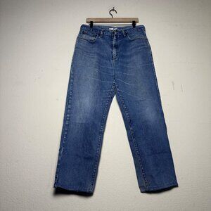 VTG Cutter & Buck Denim Jean Pant Men 35x30 Blue Distressed Western Straight Le